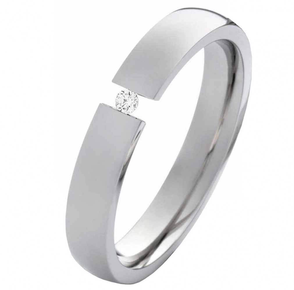 Partnerringe LUC31 mit Diamant und Gravur