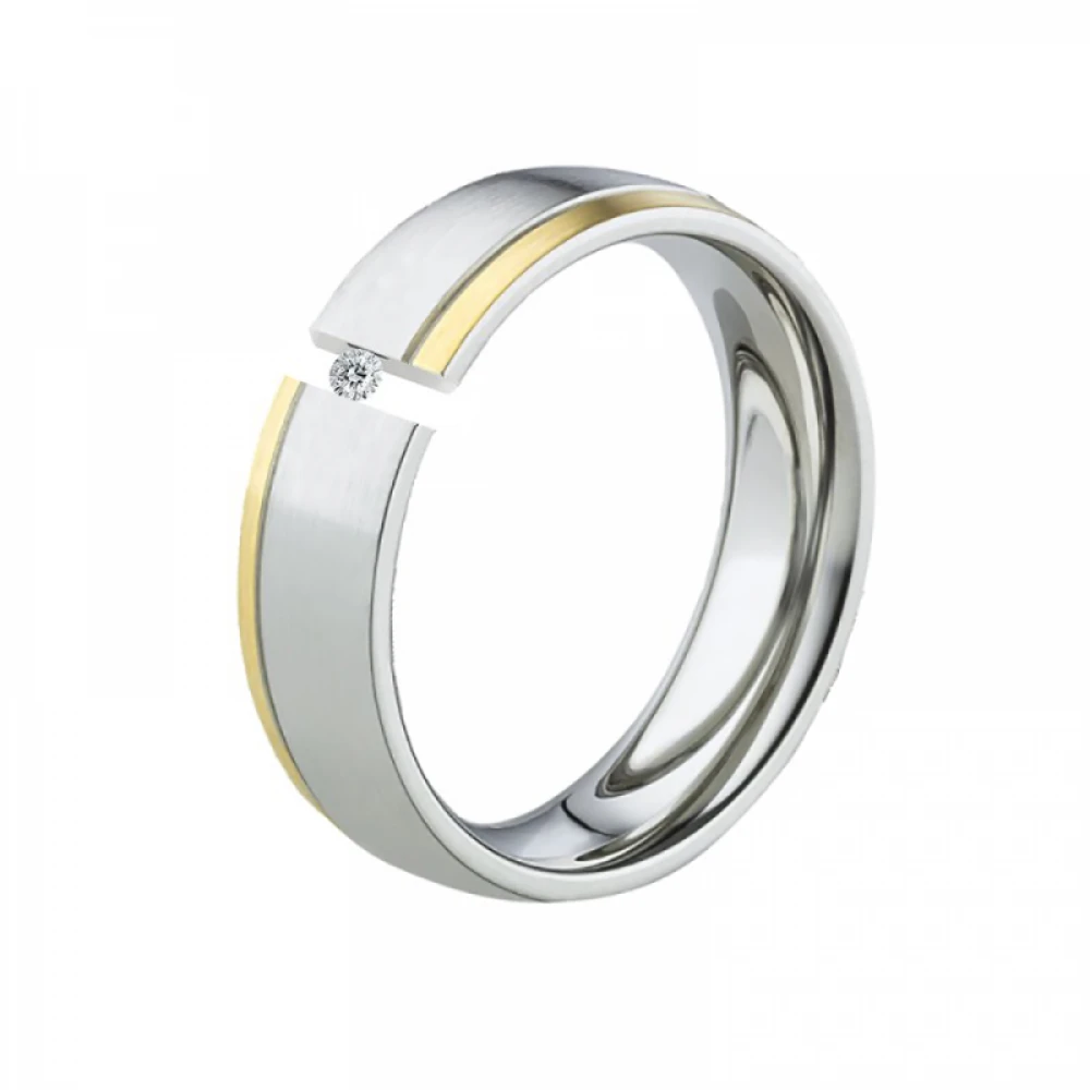 Diamanten in Ehering aus Titan LUC68 breite 6mm