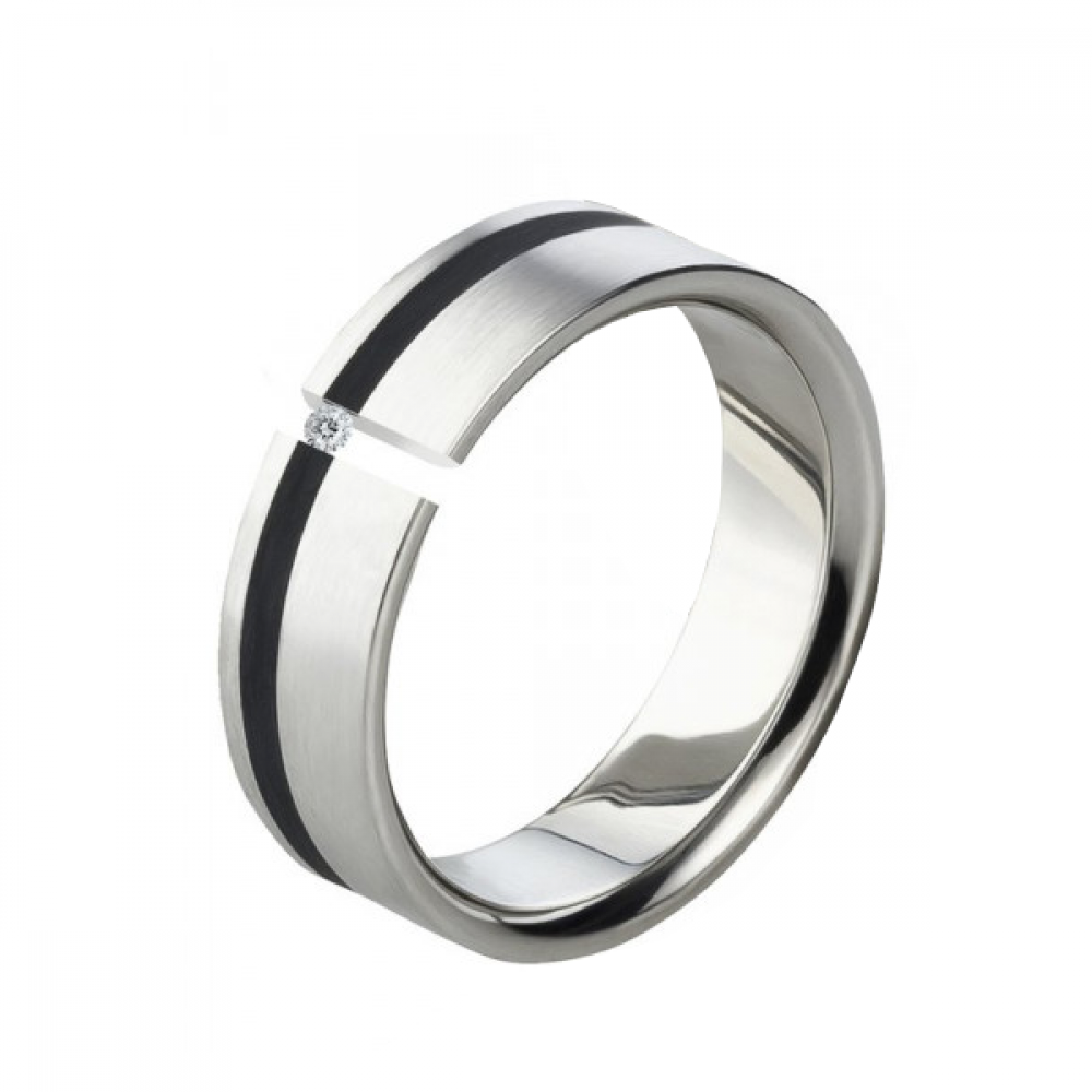 Klassische Titanringe mit schwarz LUC70 Klassische Titanringe mit schwarz LUC70