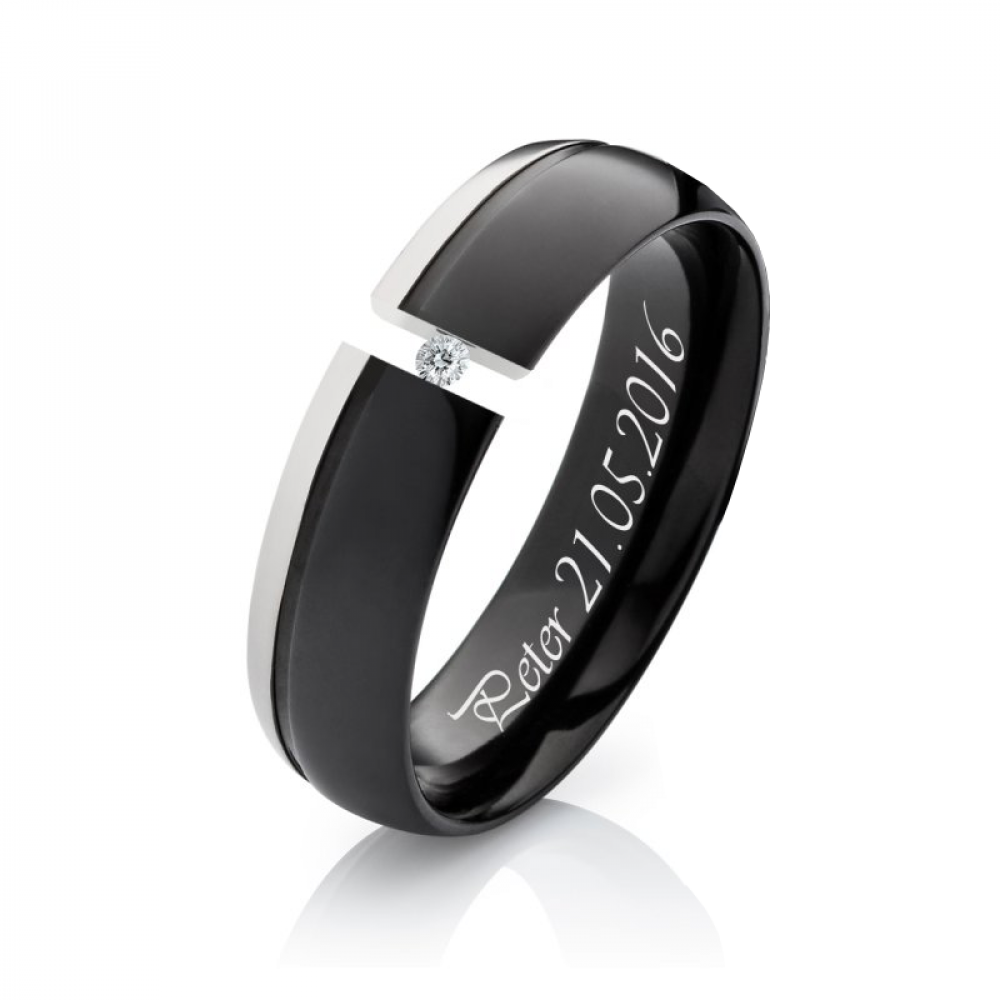 Schwarzes Ring Etui Schwarzes Ring Etui