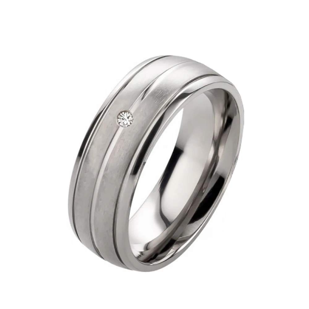 Eheringe mit Gravur aus Titan MOR32 mit Zirkonia oder Diamant Eheringe mit Gravur aus Titan MOR32 mit Zirkonia oder Diamant