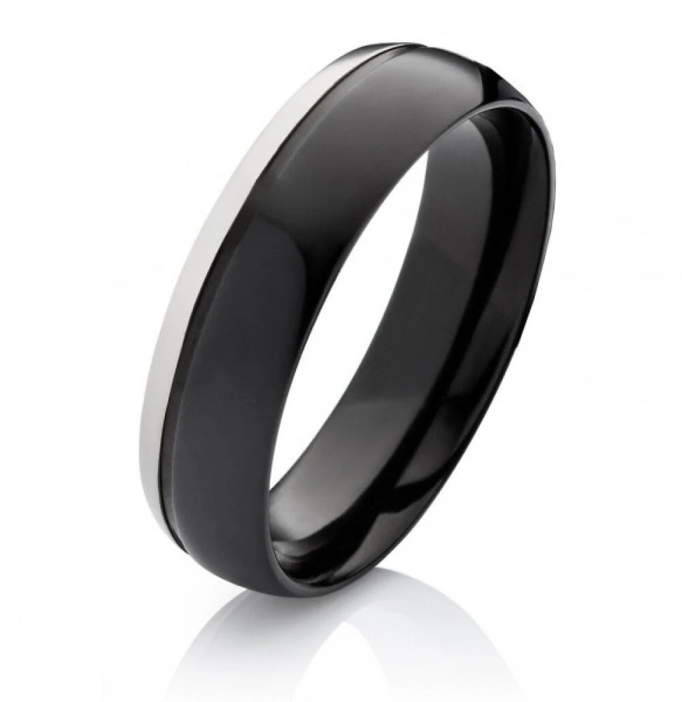 Schlichte Titanrringe ohne Stein mit Gravur T030 Schlichte Titanrringe ohne Stein mit Gravur T030