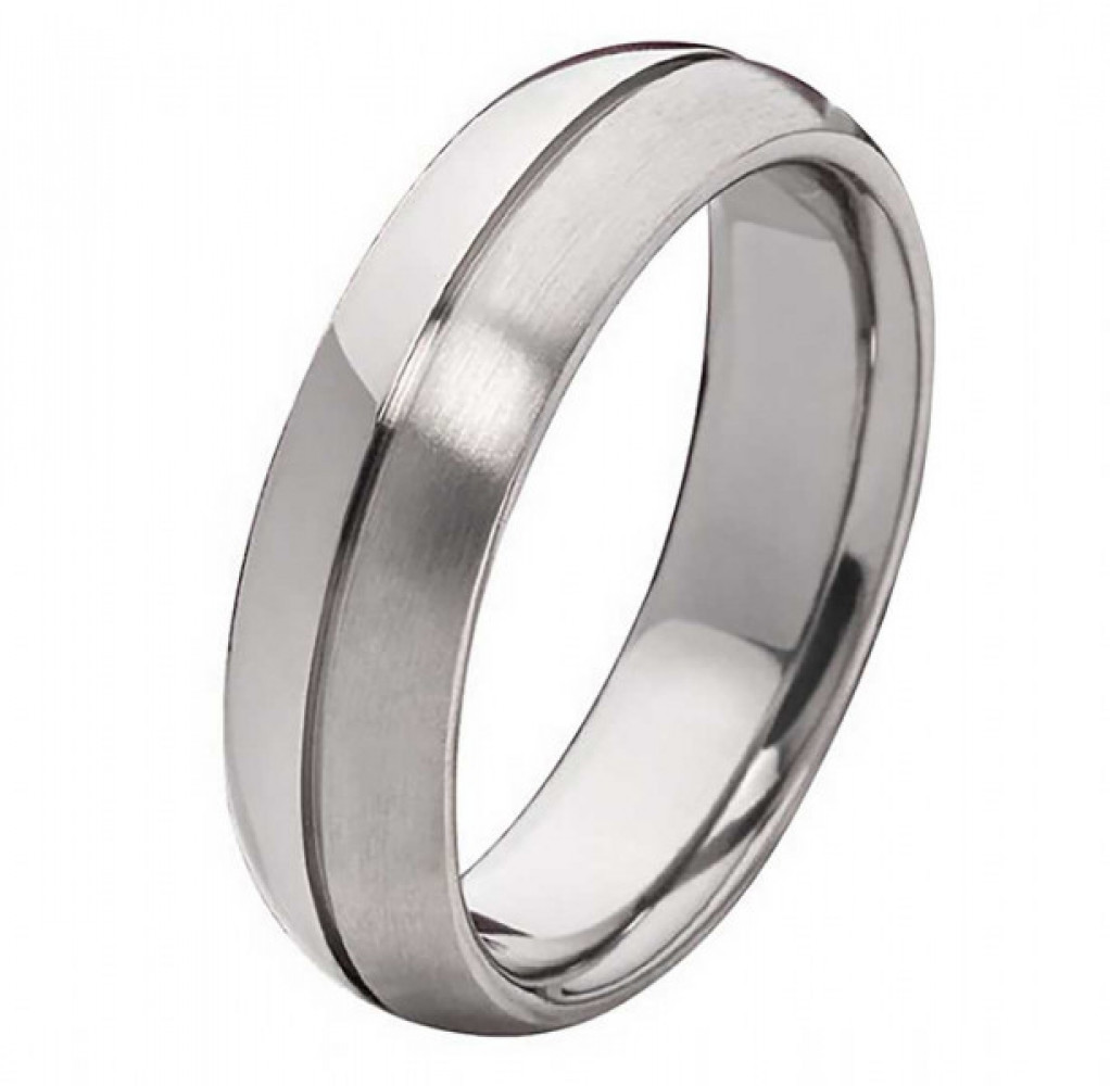 AbgerundeteTitanringe mit mittiger Rille T078 AbgerundeteTitanringe mit mittiger Rille T078
