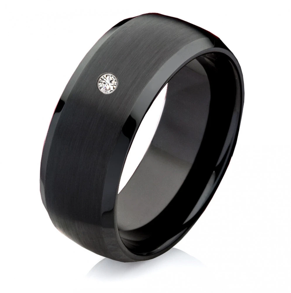Partnerringe Wolframringe PW152 mit Zirkonia Partnerringe Wolframringe PW152 mit Zirkonia