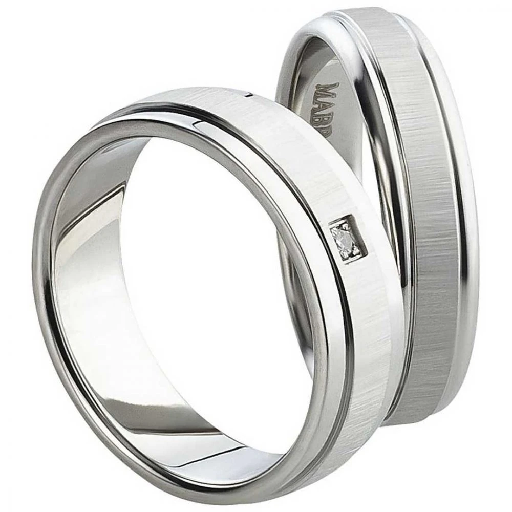 Partnerringe Edelstahl AB1012-AB1013 und Gravur