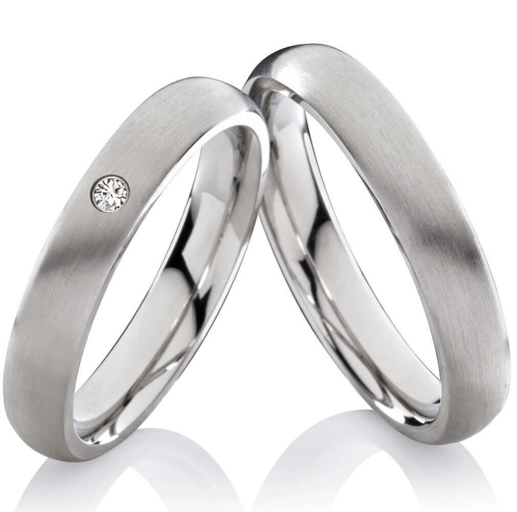 Edelstahlringe E130 mit Zirkonia oder Diamant