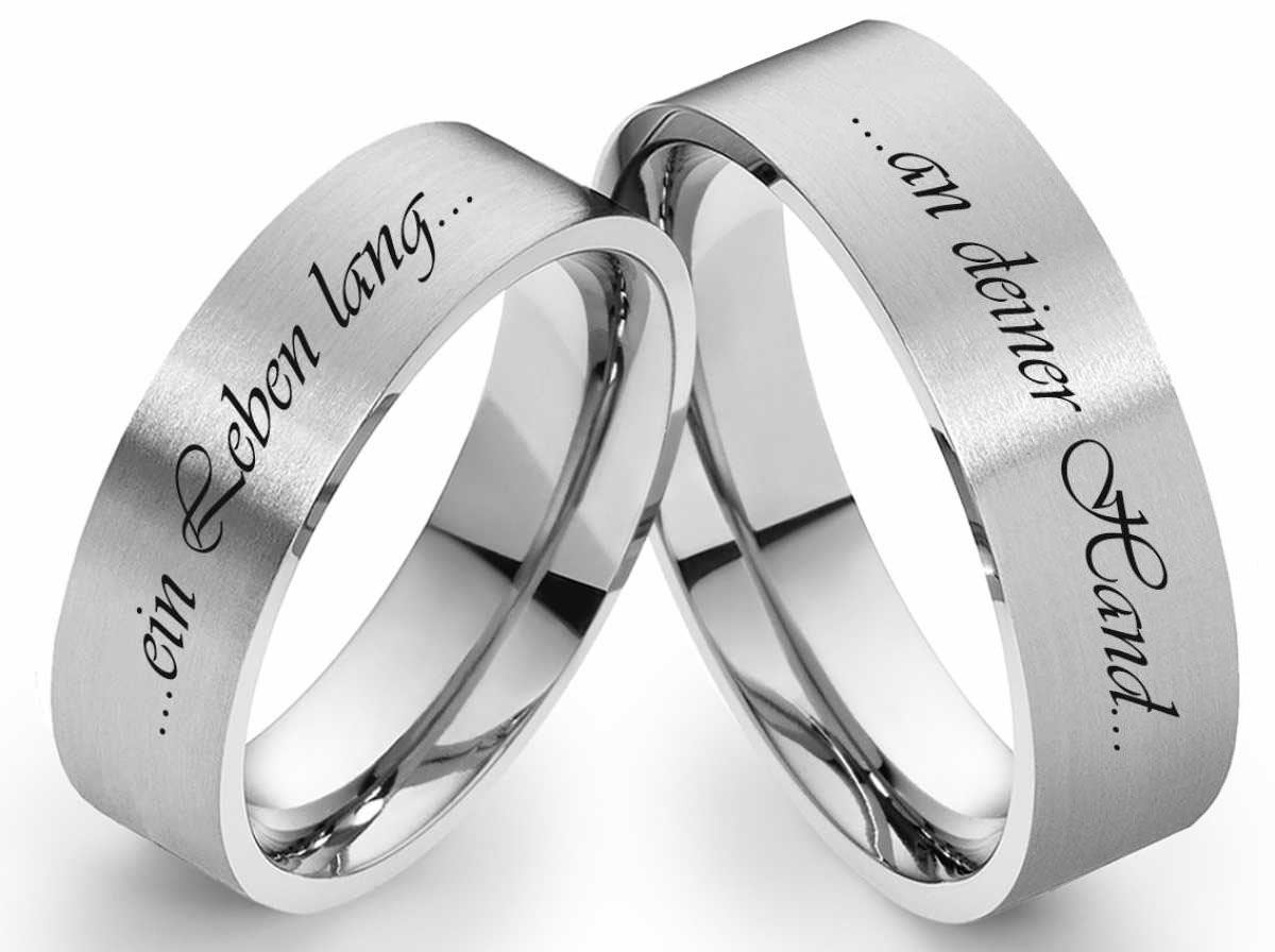 Edelstahlringe E159 ohne Stein mit Außengravur