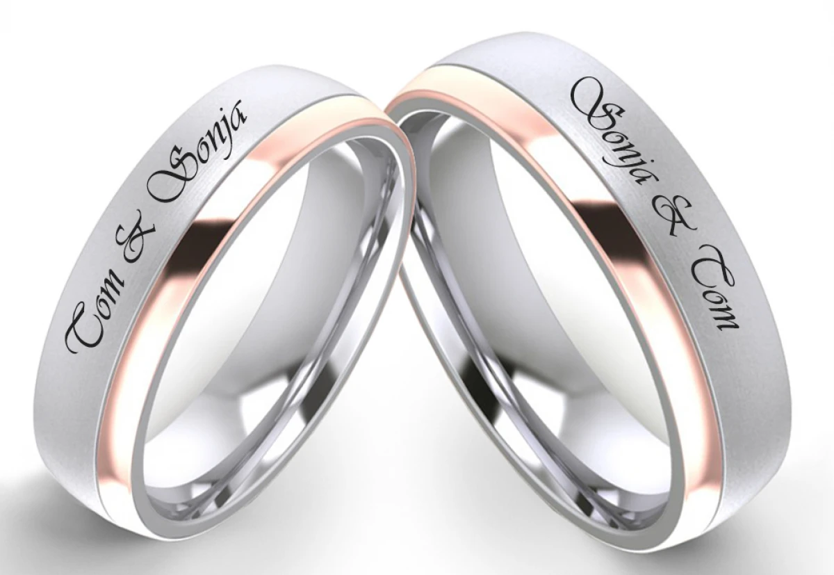 Edelstahlringe E204 ohne Stein mit Außengravur