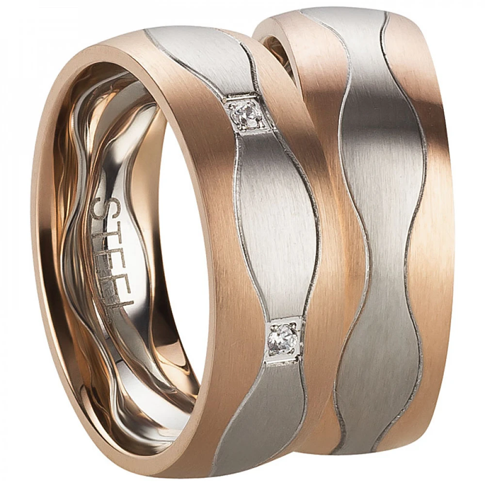 Partnerringe Edelstahl AB3172-AB3173 und Gravur