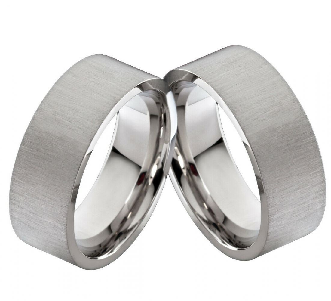 Unisex Partnerringe Freundschaftsringe aus Edelstahl mit Lasergravur H079