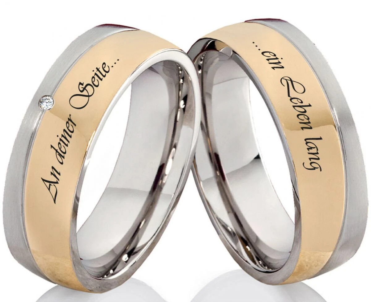 Edelstahlringe P304 mitritt Zirkonia oder Diamant