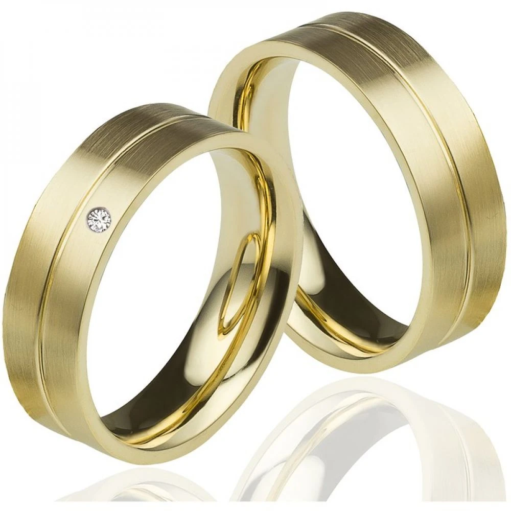 Edelstahlringe MOR23 mit Diamant