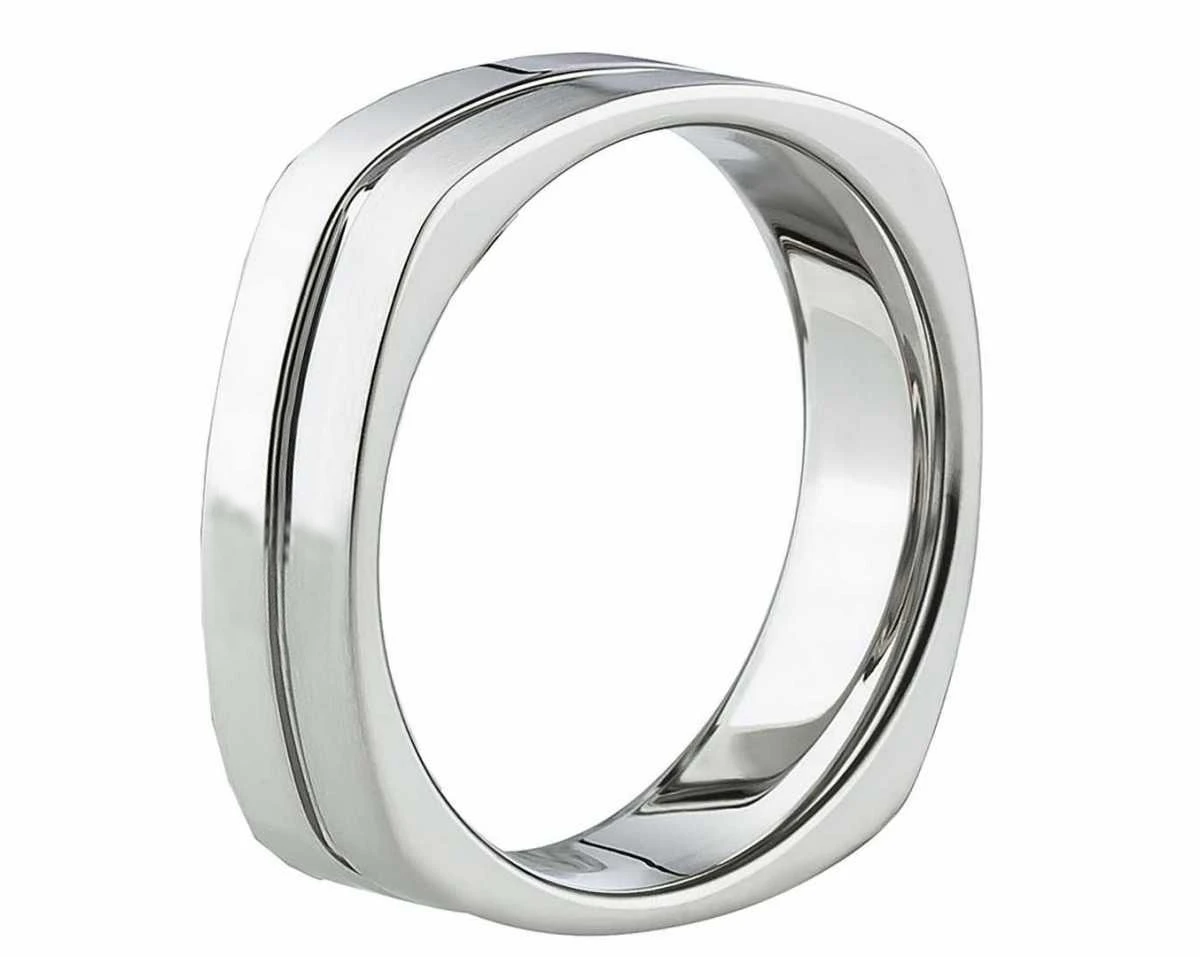 Herrenring mit modernem Streifenlook AB1123