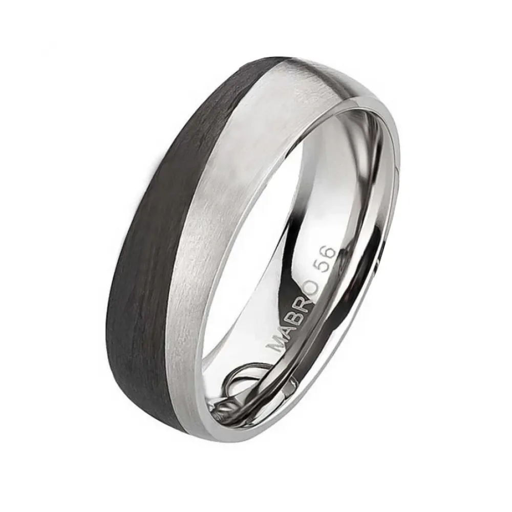 Herrenring Titan Carbon AB3855 – Modern & Elegant