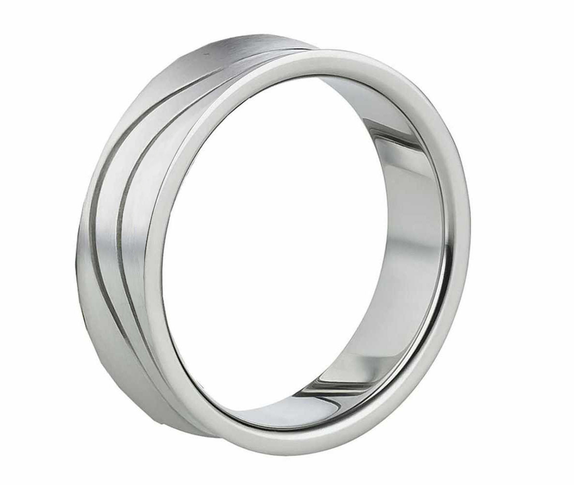 Partnerringe Edelstahl schlicht AB828-AB829