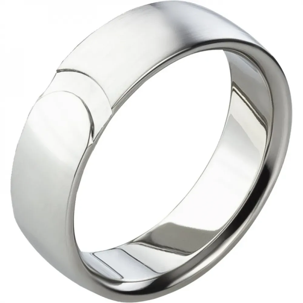 Edelstahl Herrenring mit feiner Gravur AB1569