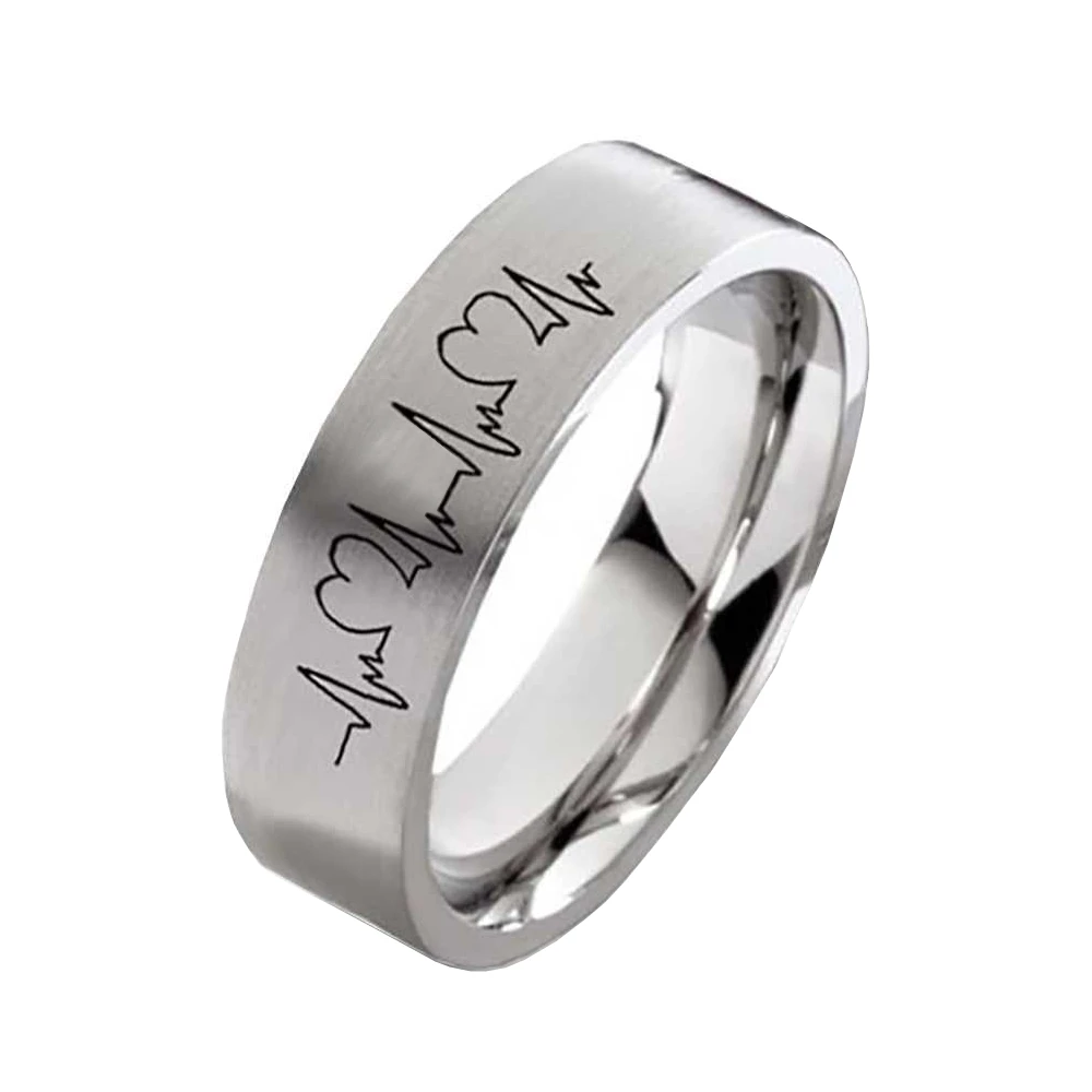 Ring aus Edelstahle für Sie & Ihn gravierbar PE049