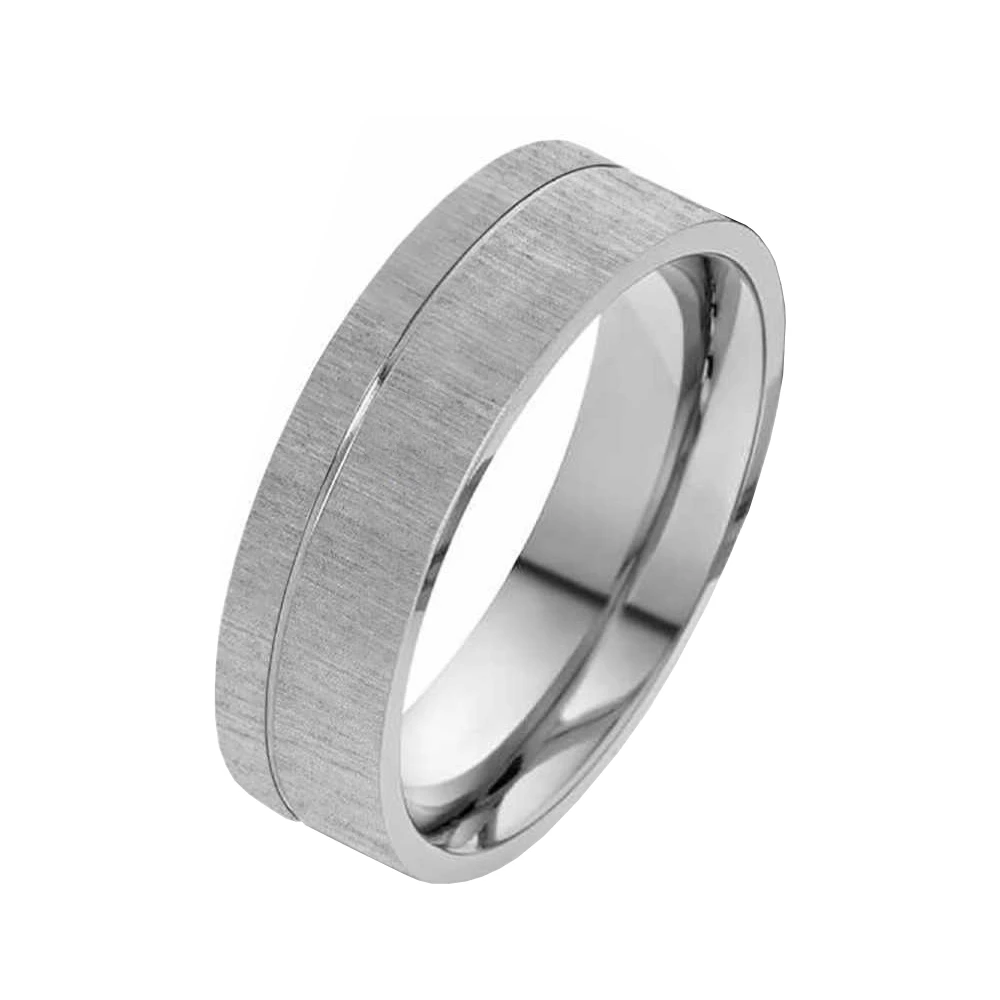 Herrenring Edelstahl HE051 ohne Stein mit Gravur