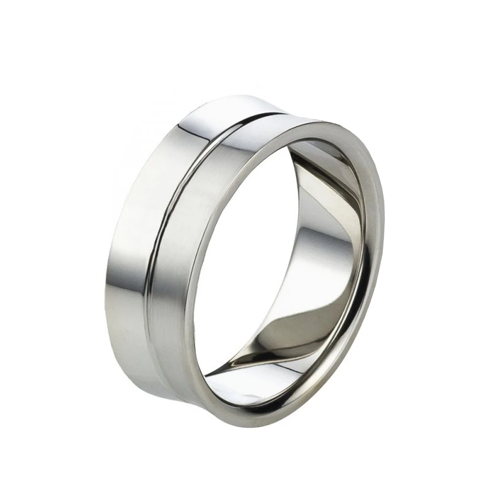 Edelstahlringe LUC44 mit Glanzrille