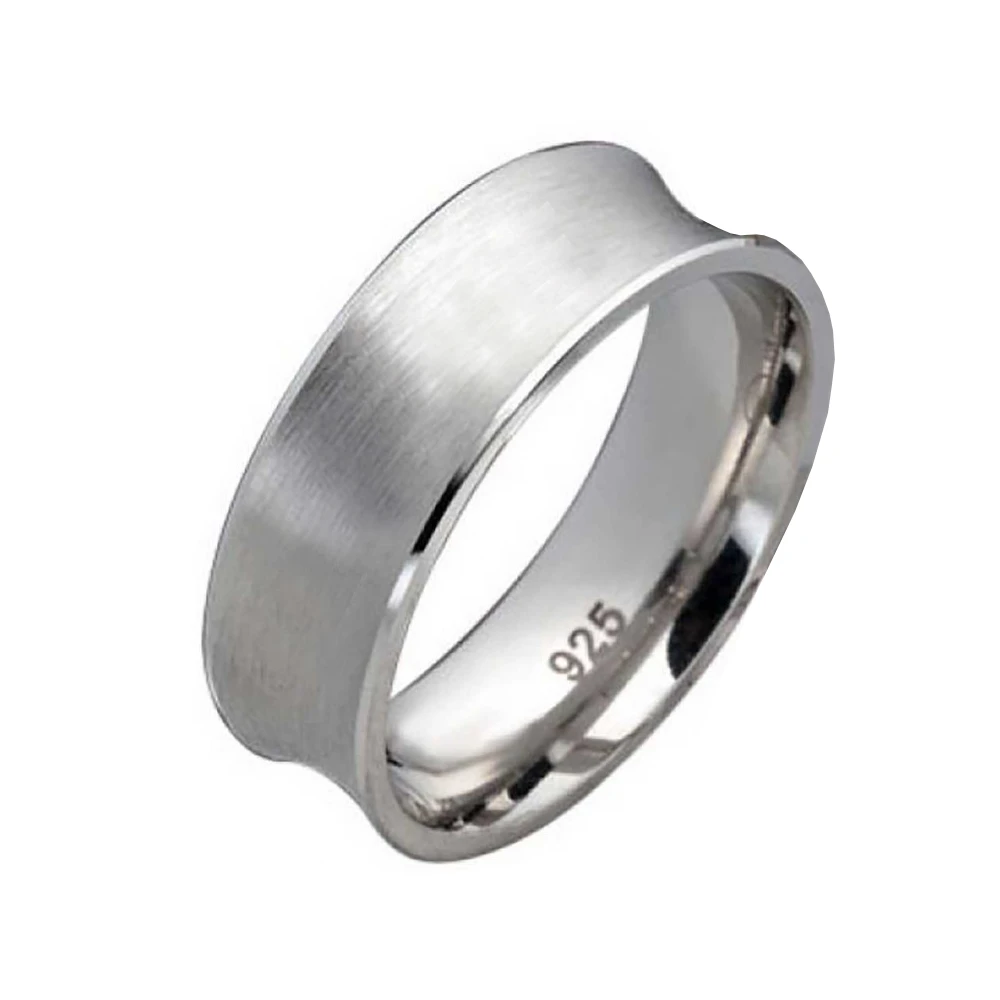 Mattierter Herrenring Silberring mit vier Zirkonias PS807