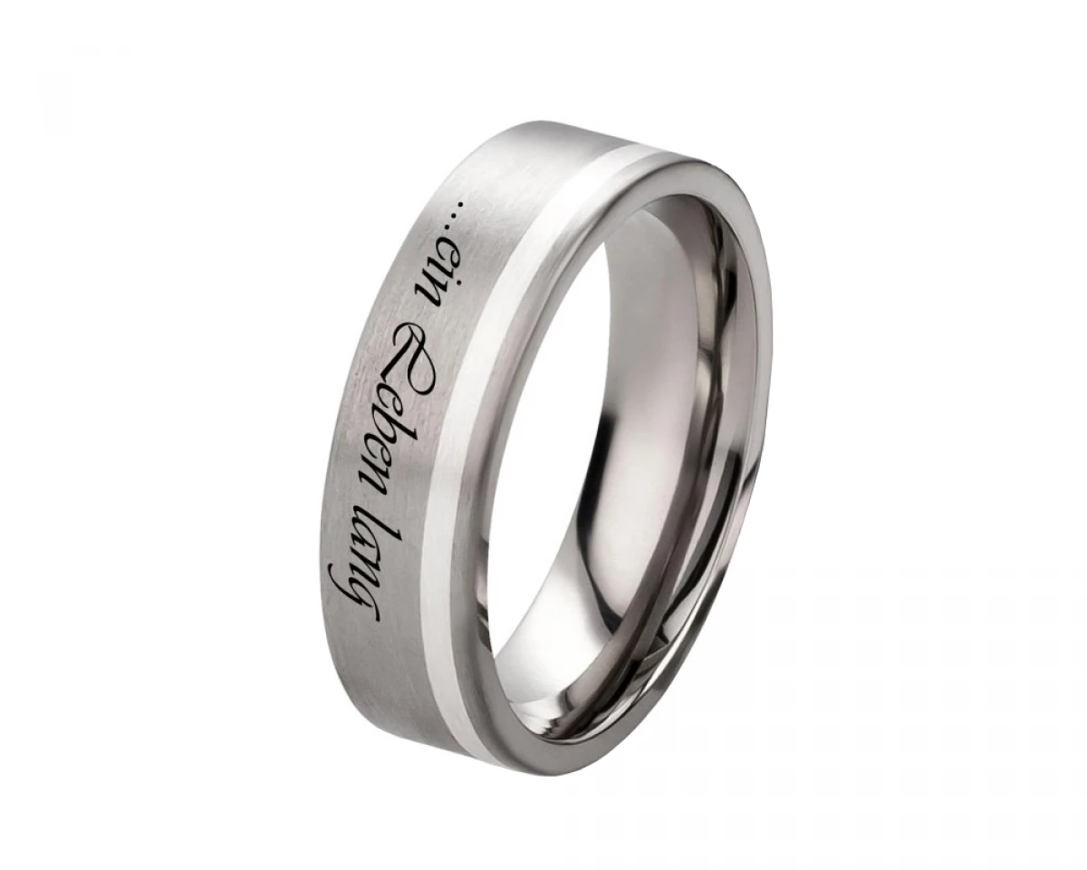 Herrenring Silber T312 Außengravur
