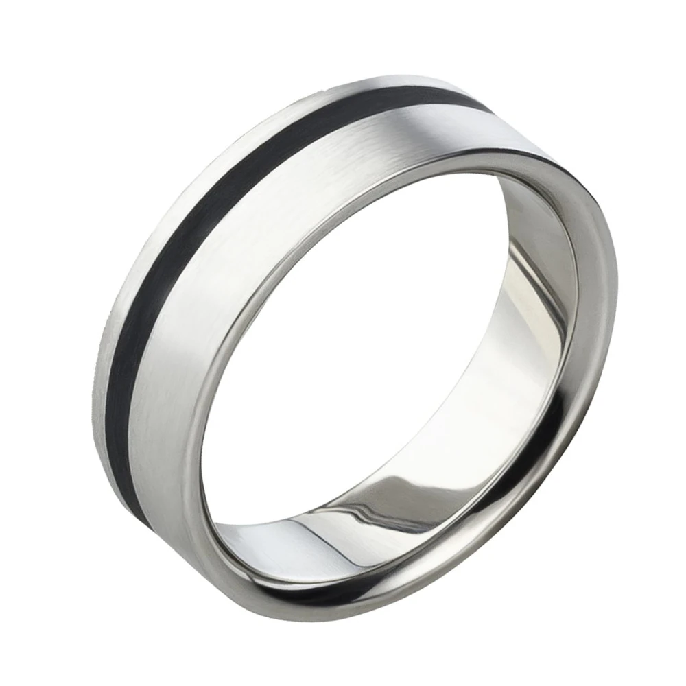 Klassischer Herrenring mit schwarz LUC70
