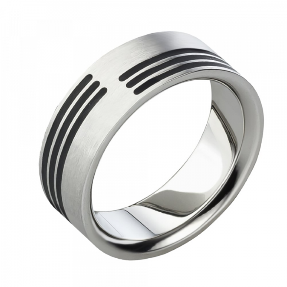 Trauringe aus Titan mit Diamanten LUC71 gravierbar