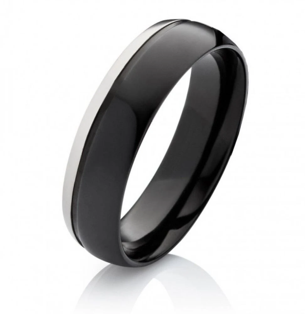 Breite Freundschaftsringe Titan LUC8 mit Stein