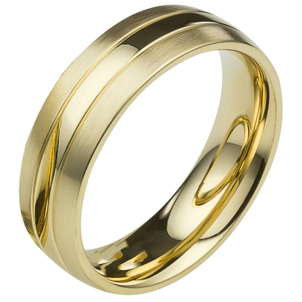 Herrenring MOR24 mit goldfarbiger Beschichtung