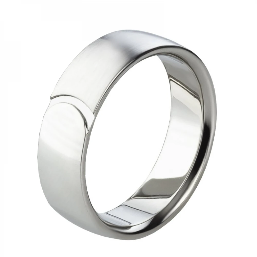 Herrenring Titan MOR84 6mm breite mit Gravur