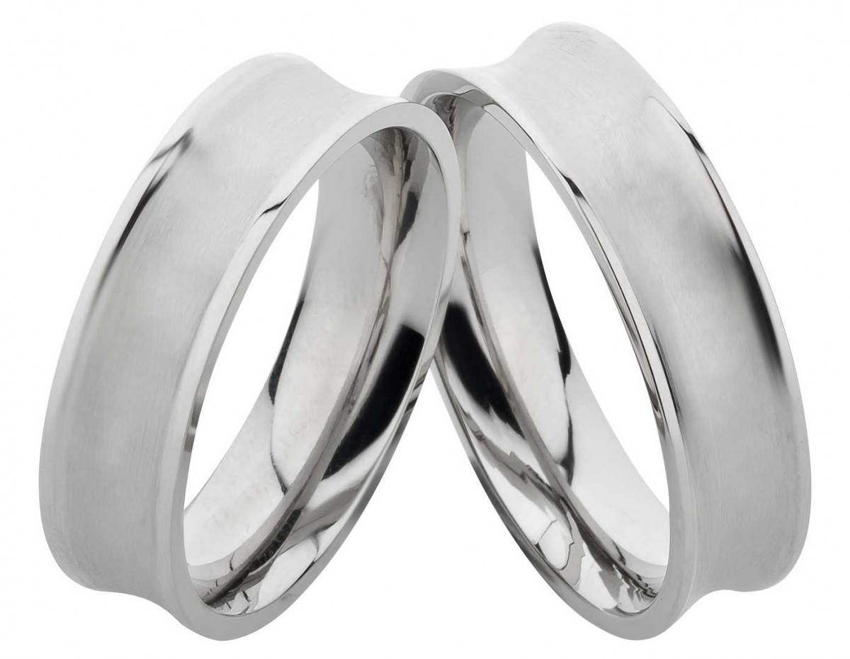 Partnerringe Edelstahlringe PE066 ohne Stein