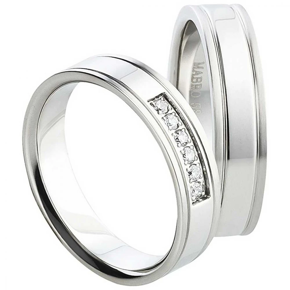 Partnerringe Edelstahl AB1556-AB1557 und Gravur