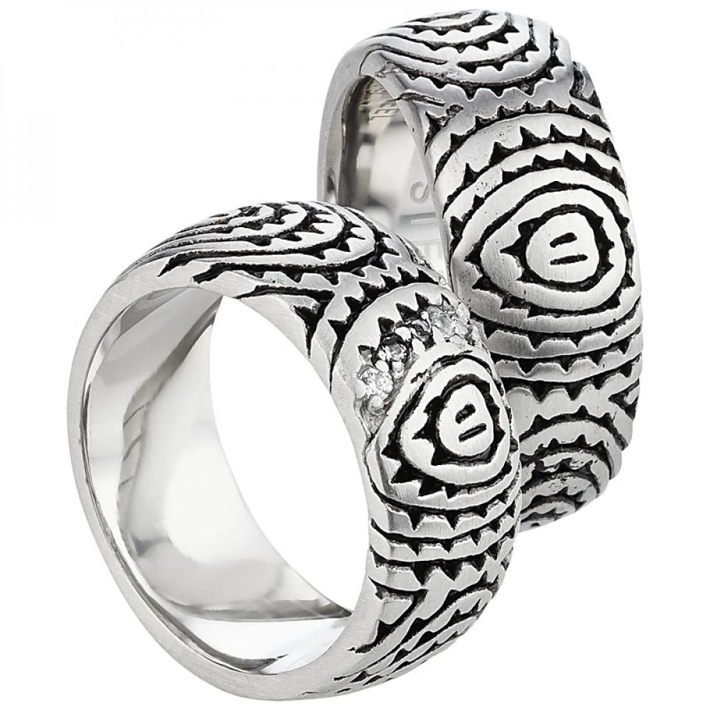 Partnerringe Edelstahl AB2620-AB2621 und Gravur