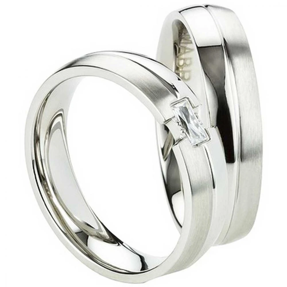 Partnerringe Edelstahl AB2408-AB2409 und Gravur