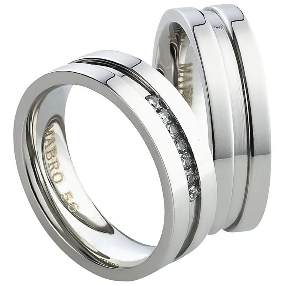 Partnerringe Edelstahl AB1760-AB1761 und Gravur