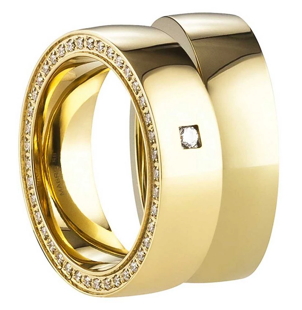 Partnerringe Edelstahl AB3130-AB3131 und Gravur