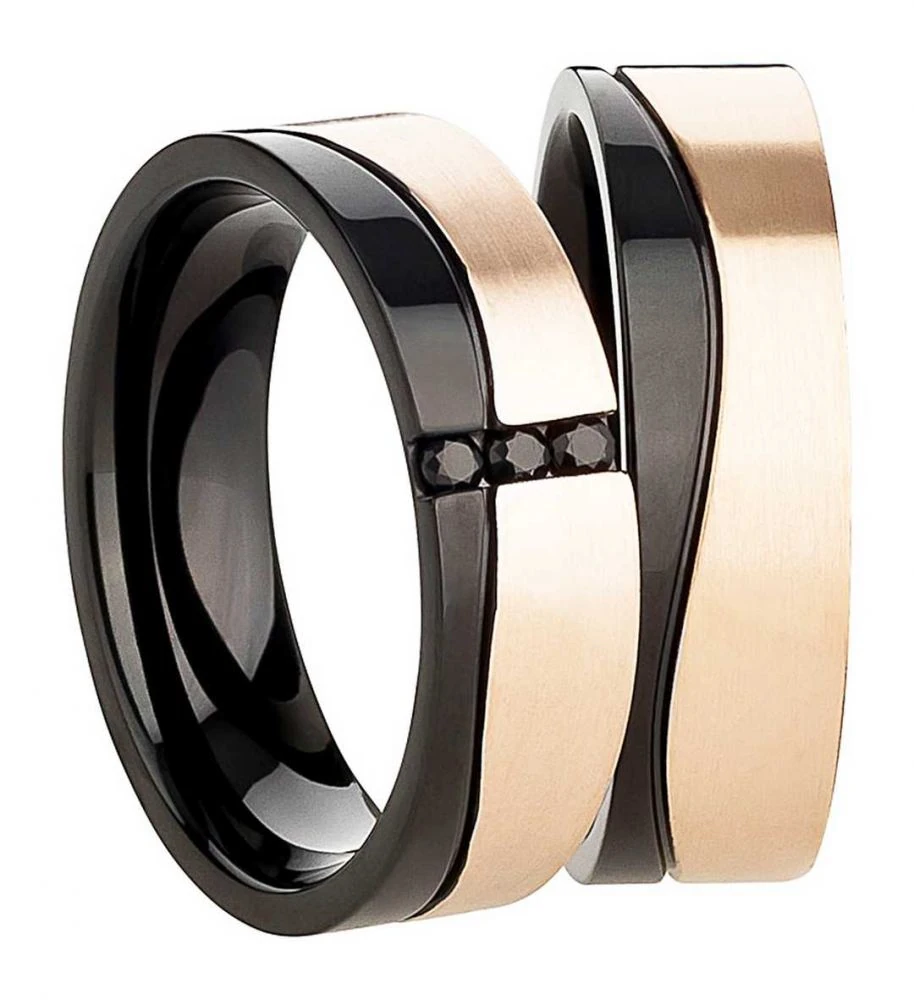 Partnerringe Edelstahl AB3744-AB3745 und Gravur