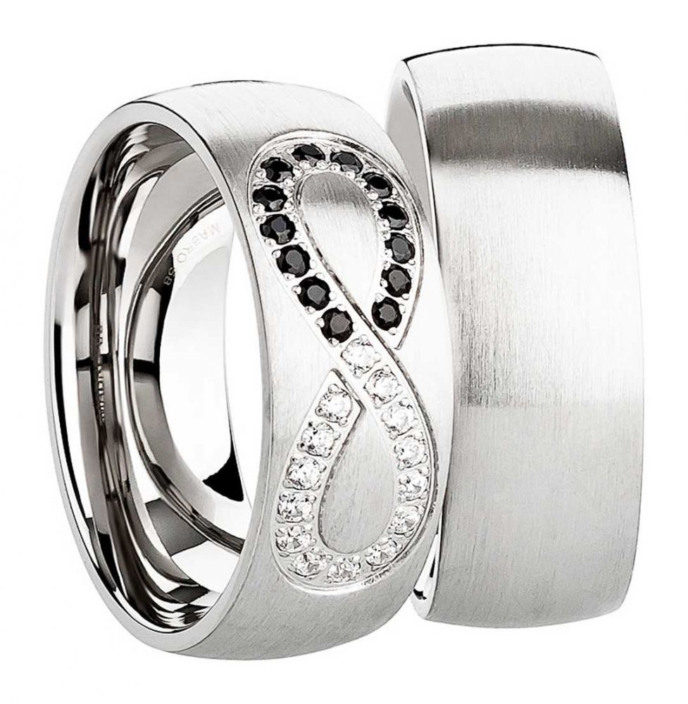 Partnerringe Edelstahl AB3742-AB3743 und Gravur