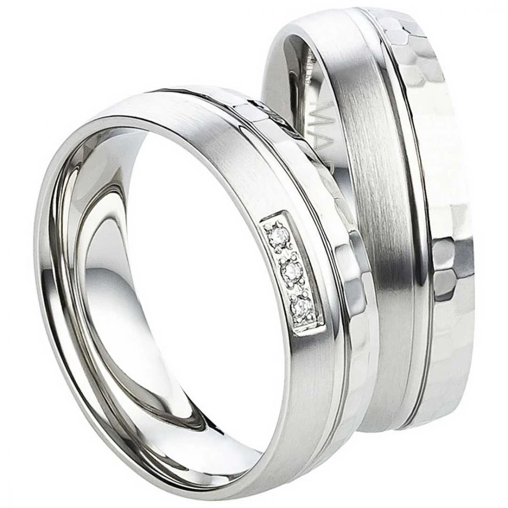 Partnerringe Edelstahl AB3122-AB3123 und Gravur