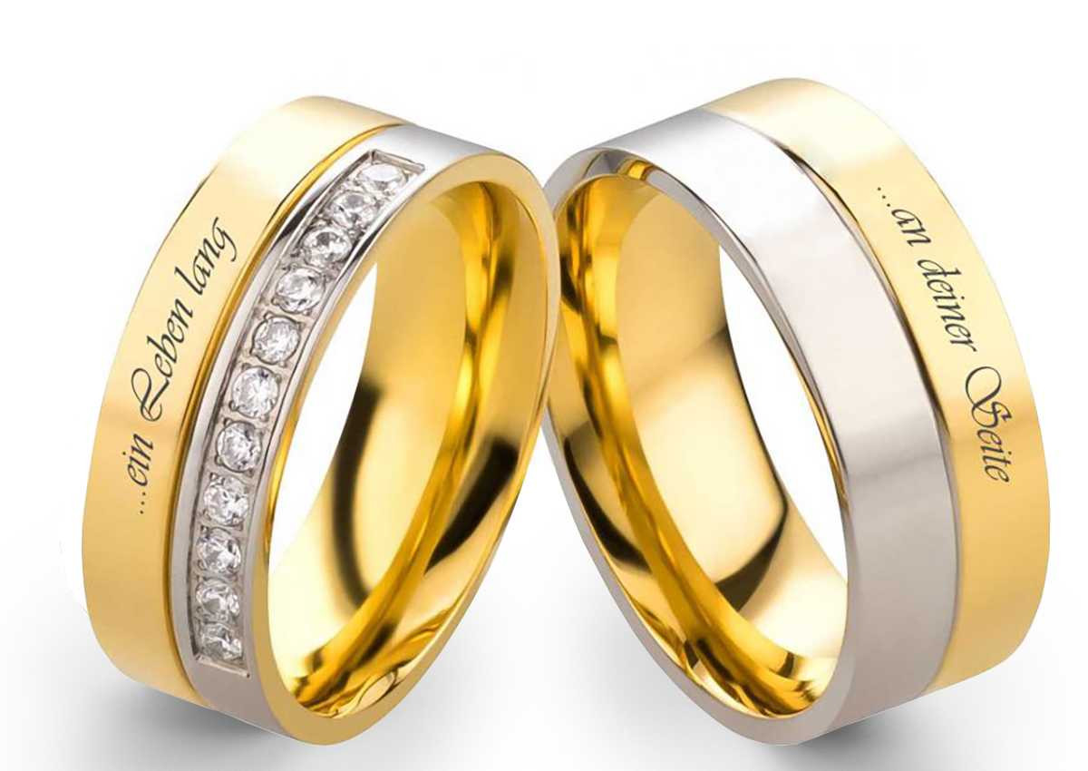 Edelstahlringe E007 mit Zirkonia und Außengravur