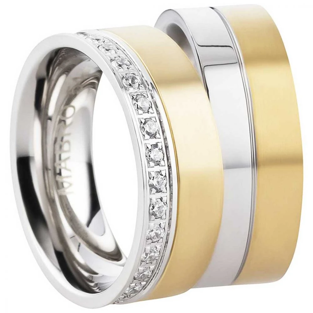 Partnerringe Edelstahl AB2842-AB2843 und Gravur