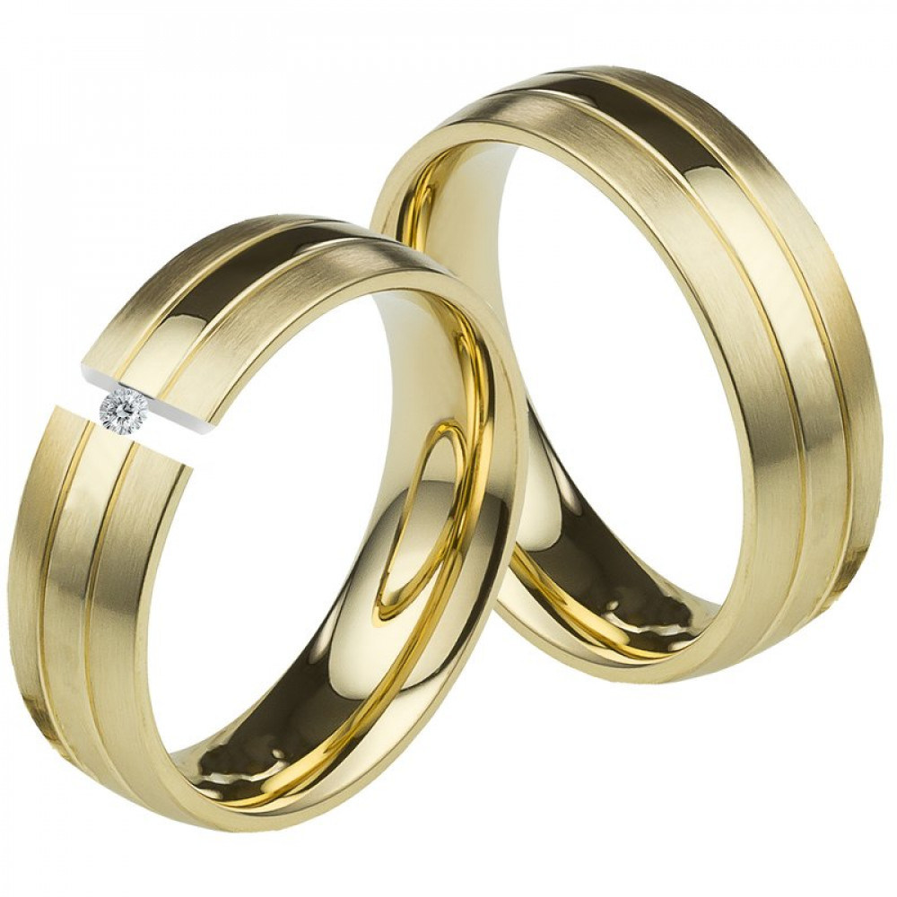 Edelstahlringe LUC24 mit Diamant Edelstahlringe LUC24 mit Diamant