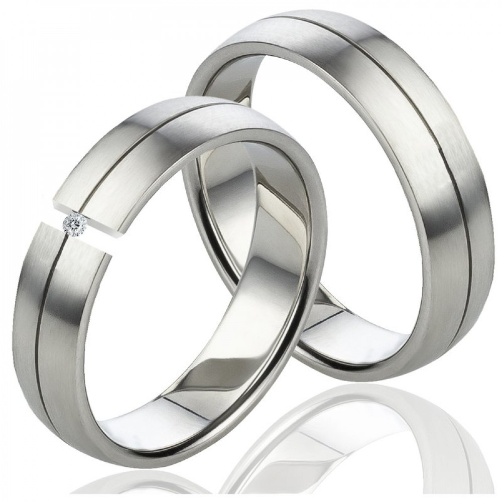 Edelstahlringe E049 mit Zirkonia oder Diamant Herzschlag Edelstahlringe E049 mit Zirkonia oder Diamant Herzschlag