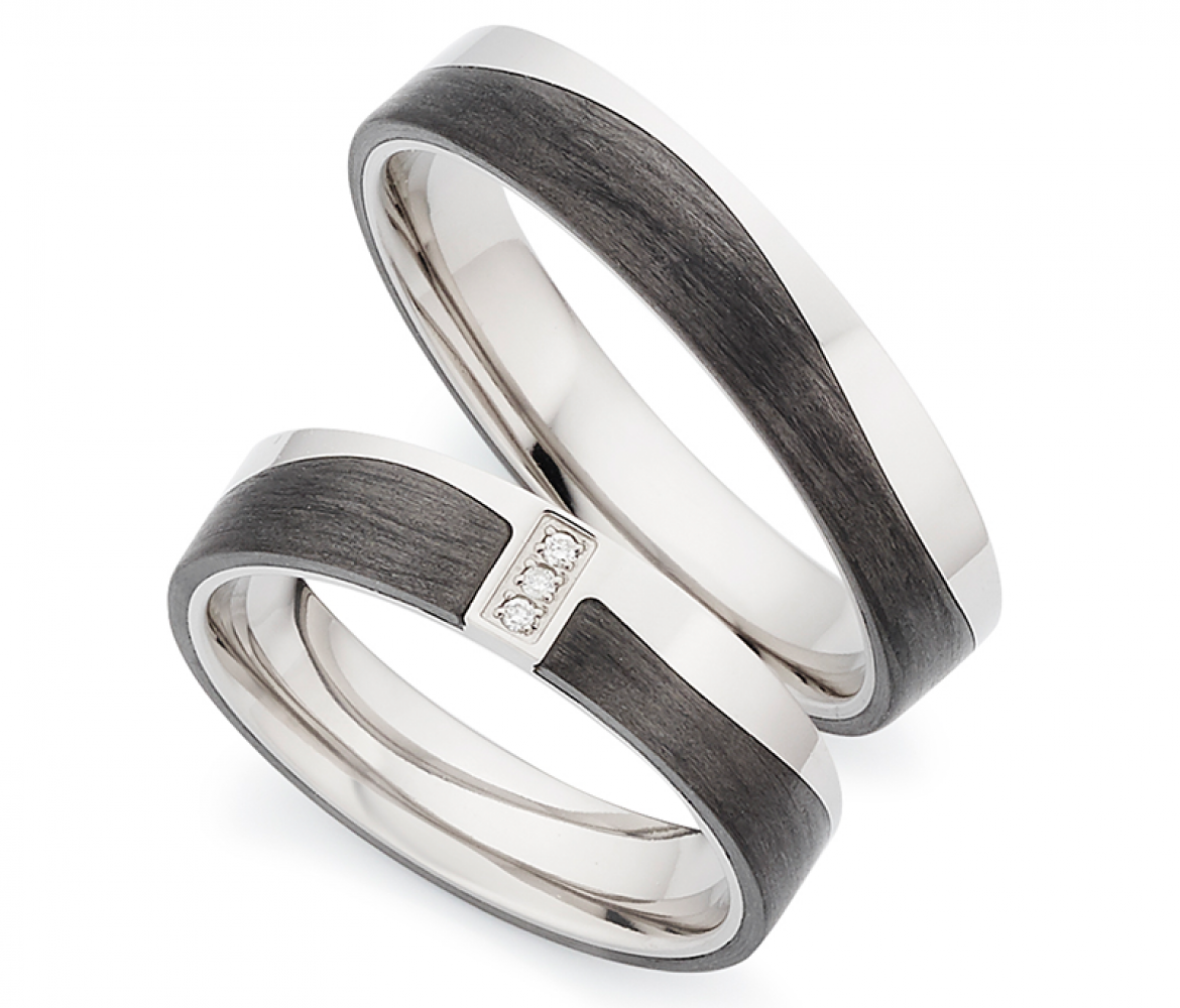 Titan Carbonring AB4110+111 mit W/Si 0,015 CT Diamant Titan Carbonring AB4110+111 mit W/Si 0,015 CT Diamant