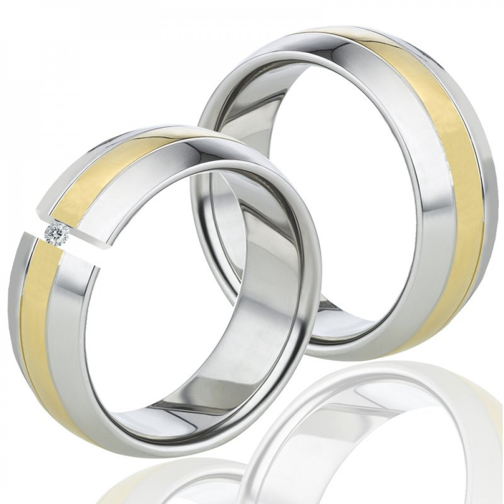 Titanringe mit Diamanten LUC67und Gravur Titanringe mit Diamanten LUC67und Gravur
