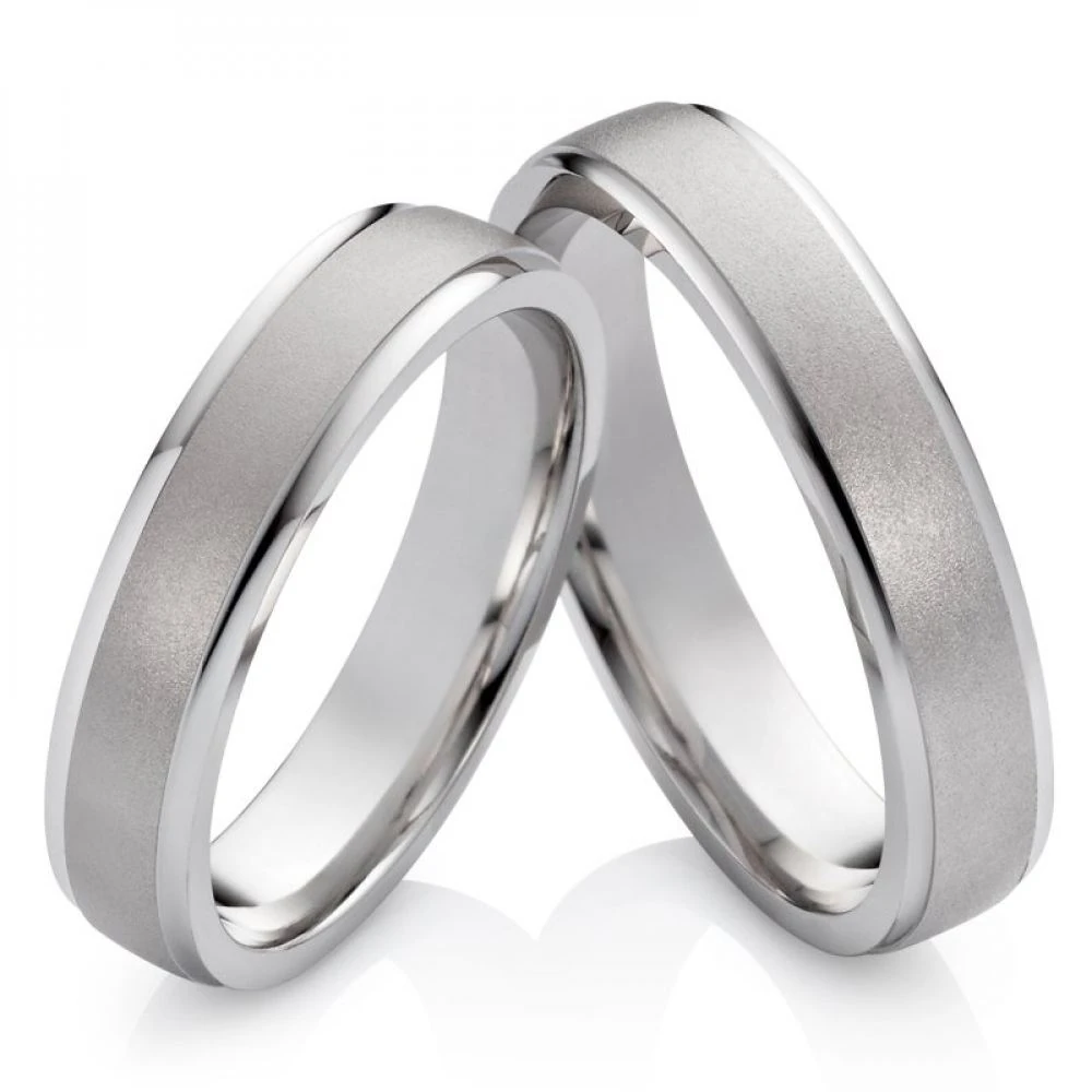 Partnerringe Silberringe SO36 ohne Stein, klassisch und elegant für Paare