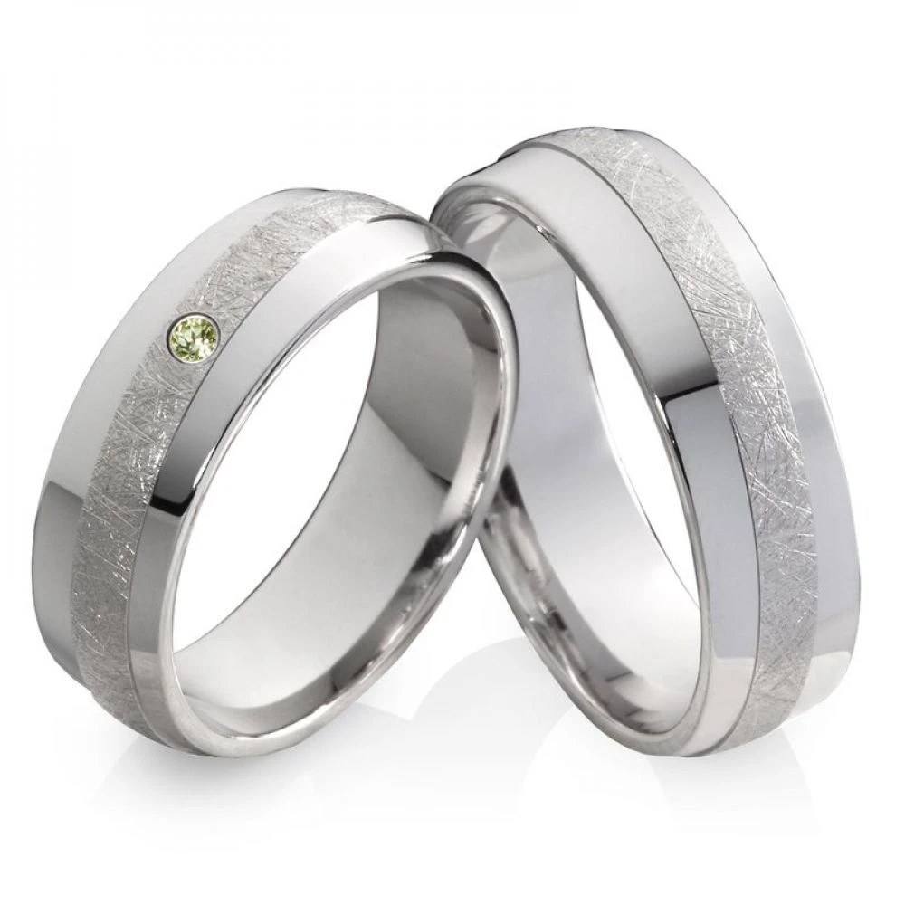 Ringe aus massiven SILBER mit grünen PERIDOT SP80