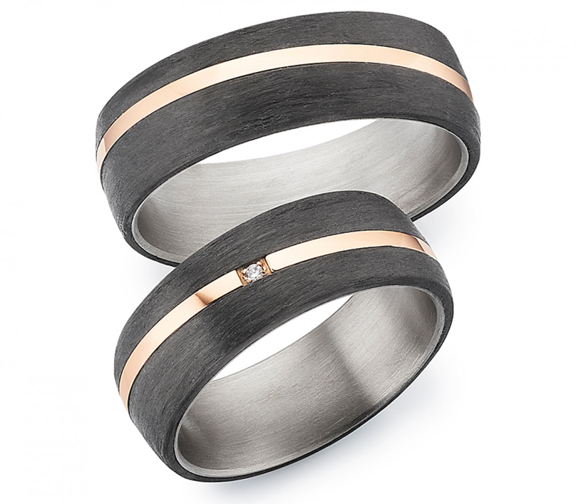 Titan Carbonring AB4638+39 mit W/Si 0,010 CT Diamant Titan Carbonring AB4638+39 mit W/Si 0,010 CT Diamant