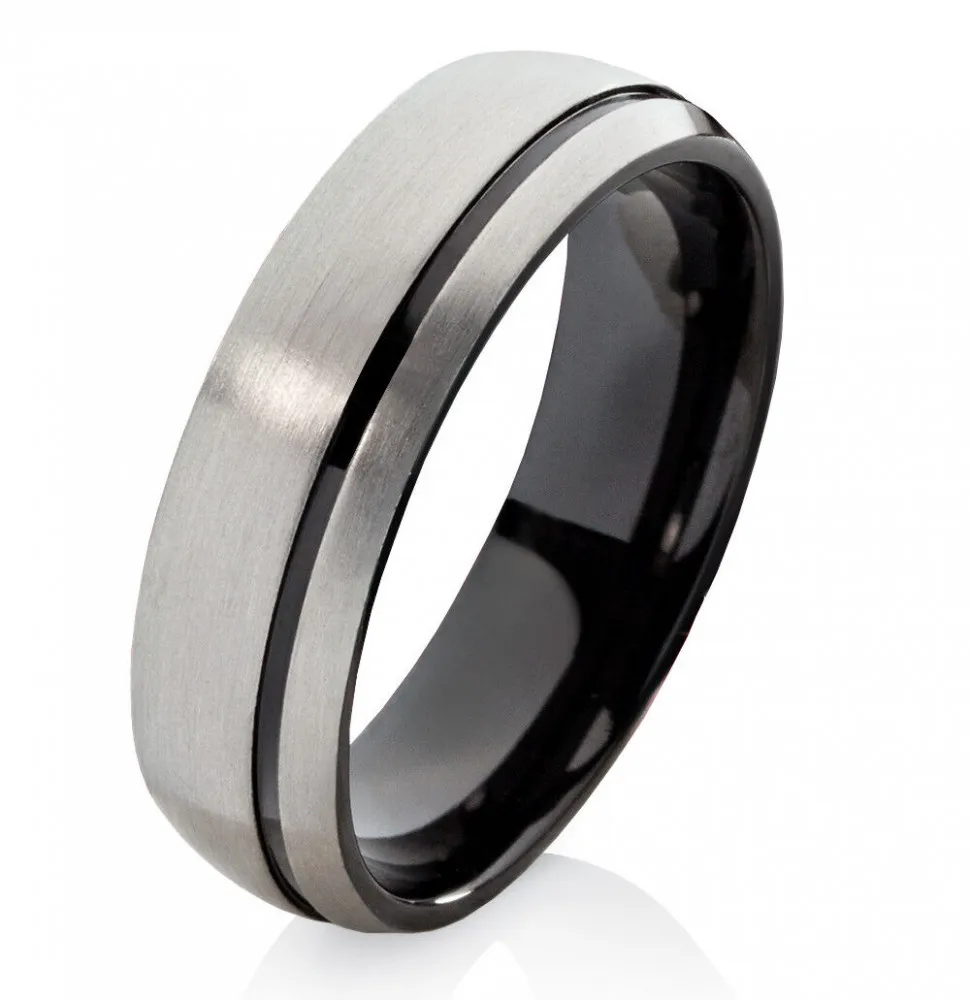 Herrenring Titanring HT054 mit Gravur