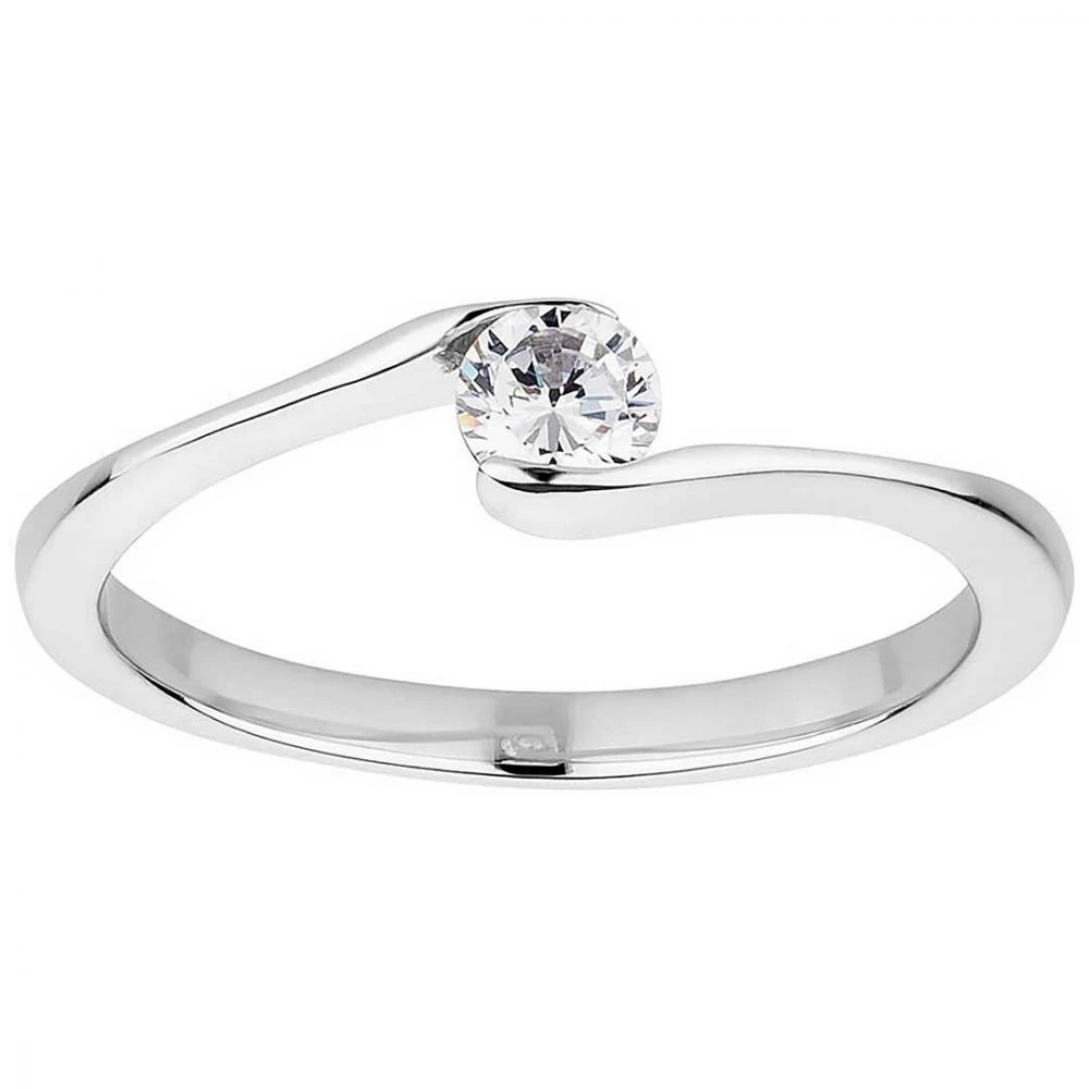 Verlobungsring Damenring Edelstahl CAB3428 mit Zirkonia